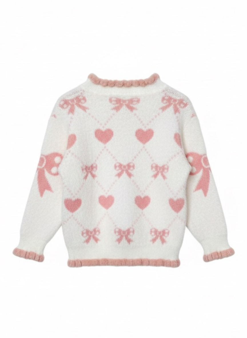 White Hair Fur Winter Sweater for Kids