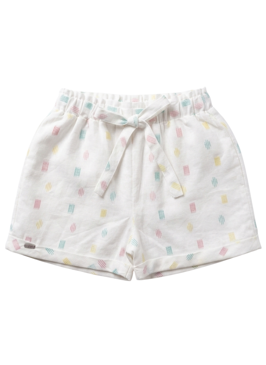 White Co-Ord Set with Shorts (0–2 Years)