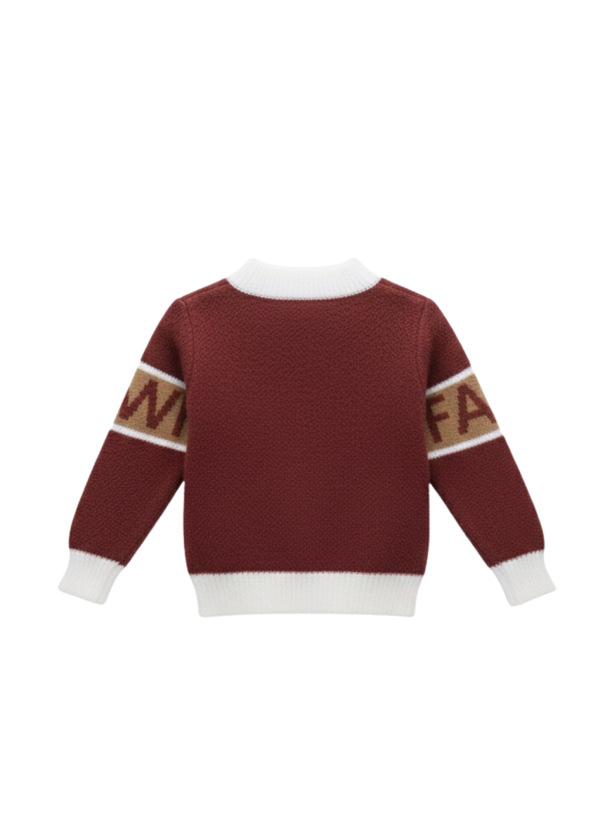 Hair Red Fur Winter Sweater for Kids