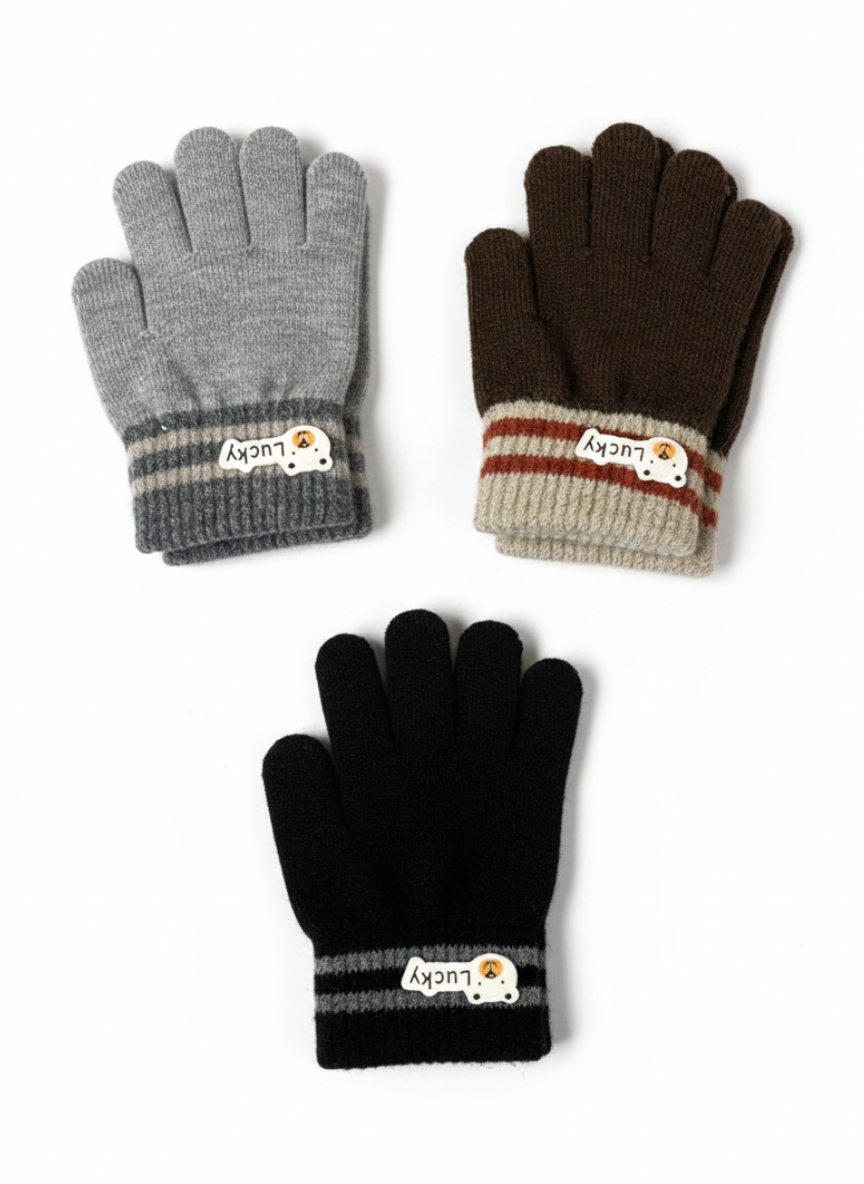 Cotton Winter Gloves for Boys (1–3 Years)