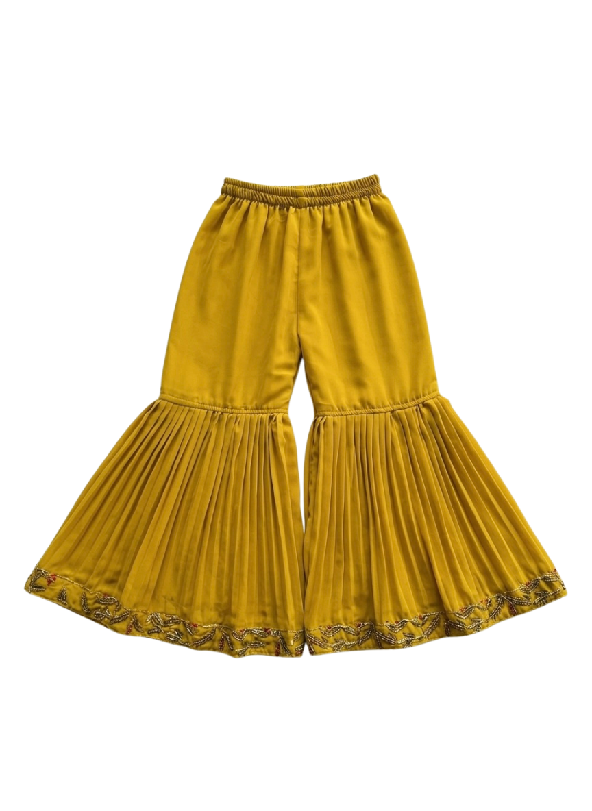 Yellow Sharara Set (5–10 Years)