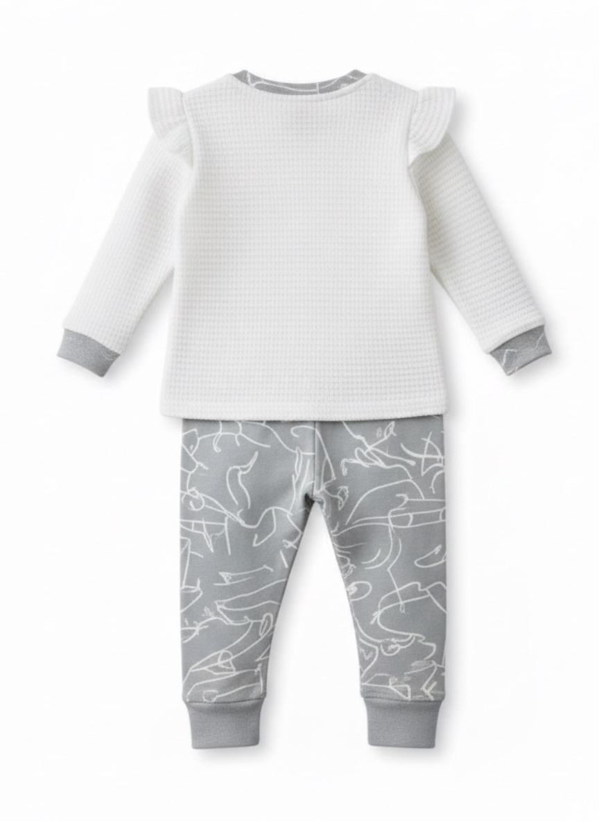 Kids Top & Trousers Fleece Set with Purse