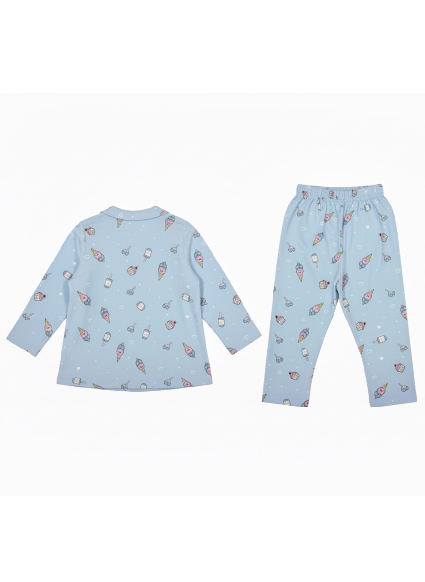 Blue Cotton Night Suit for Babies