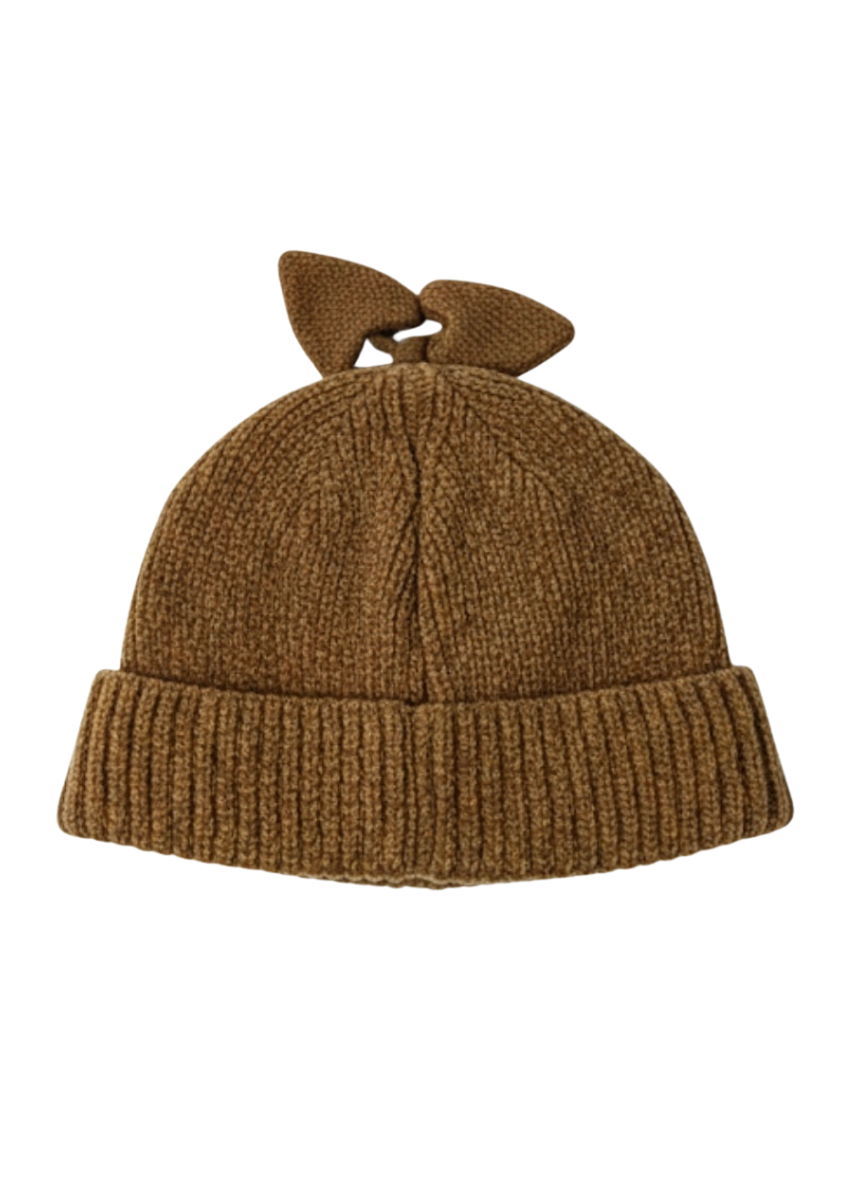 Brown Cotton Cap for Kids (1–3 Years)