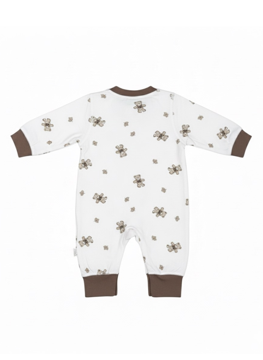 White Teddy Cotton Baby Romper