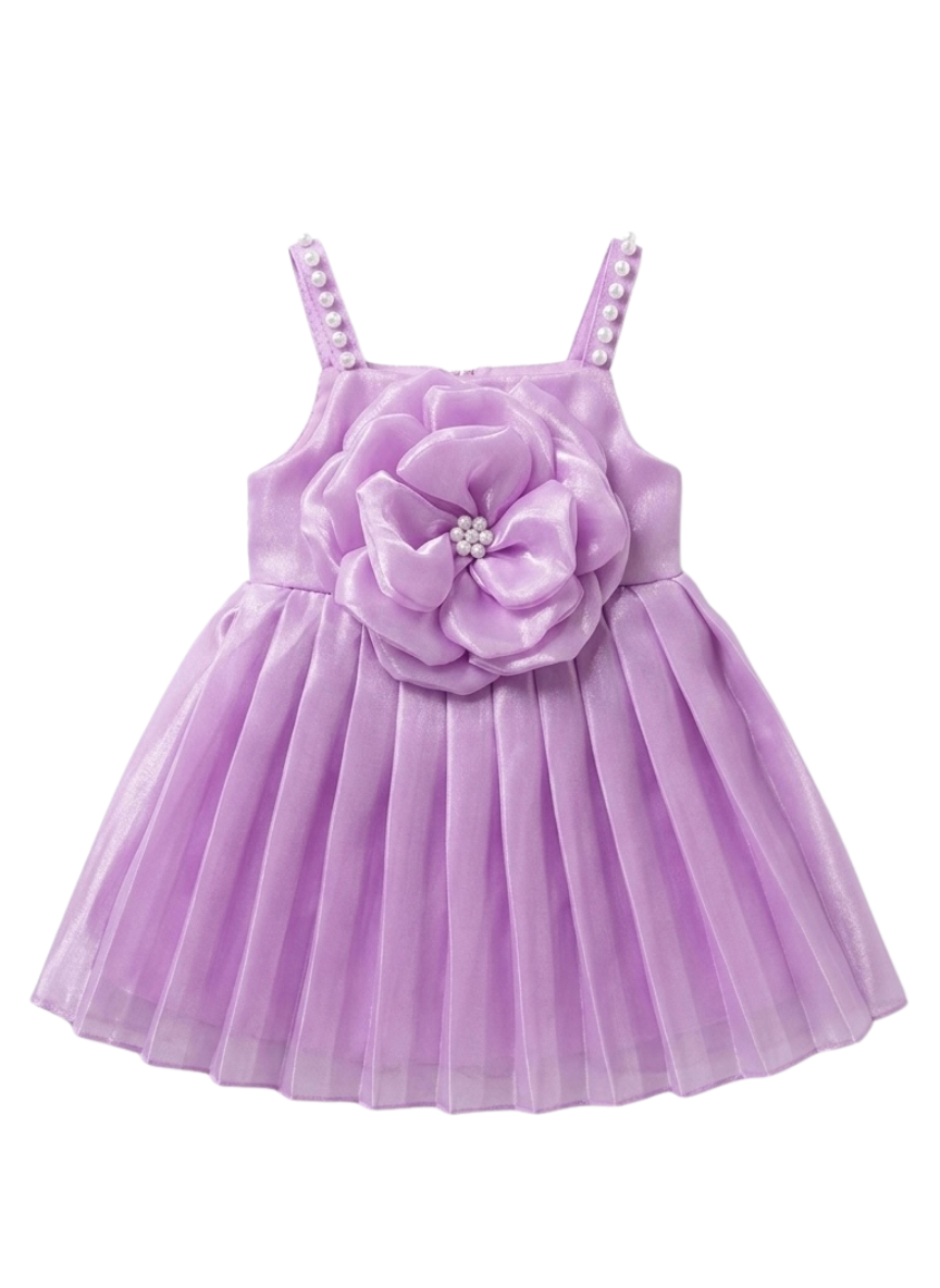 Pink Floral Party Dress (0–6 Months)