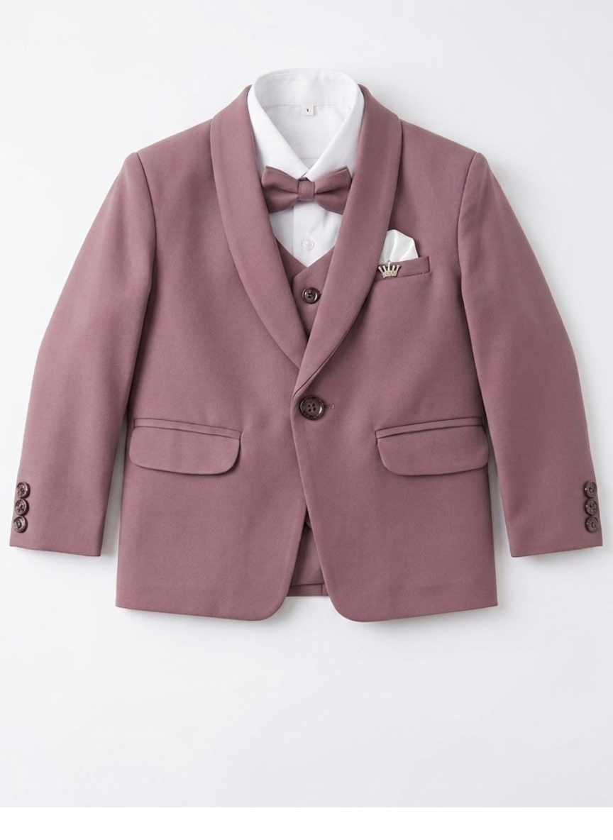 Boys Wine Coat Set