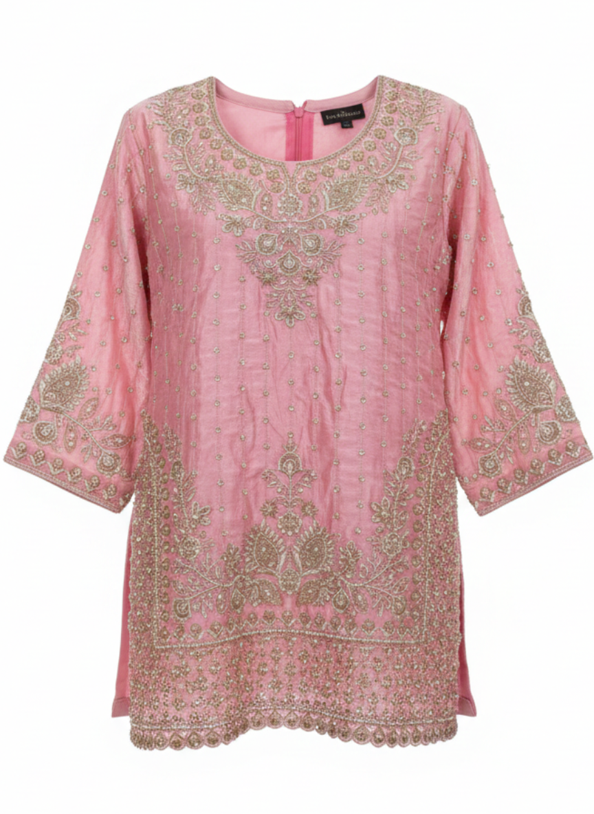 Pink Farshi Salwar Set (4–8 Years)