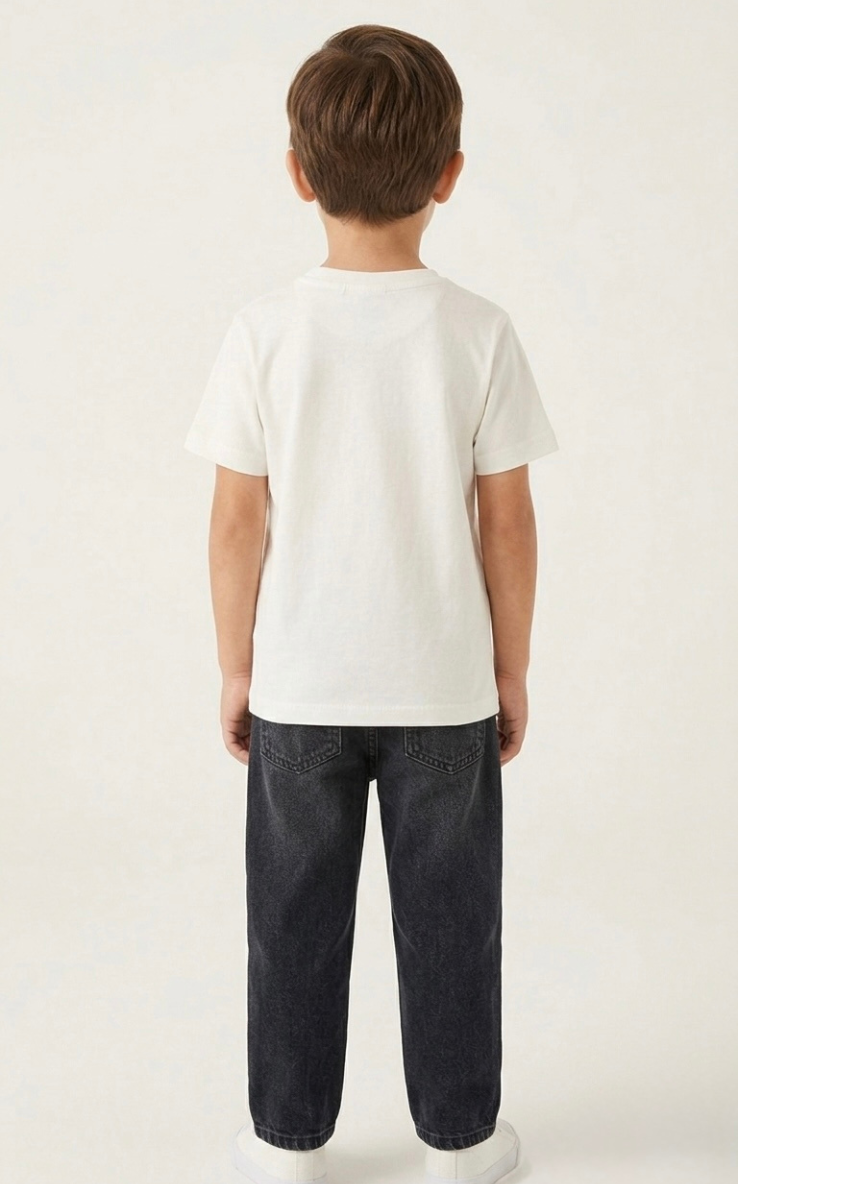 Boys Buzz Graphic White T-Shirt