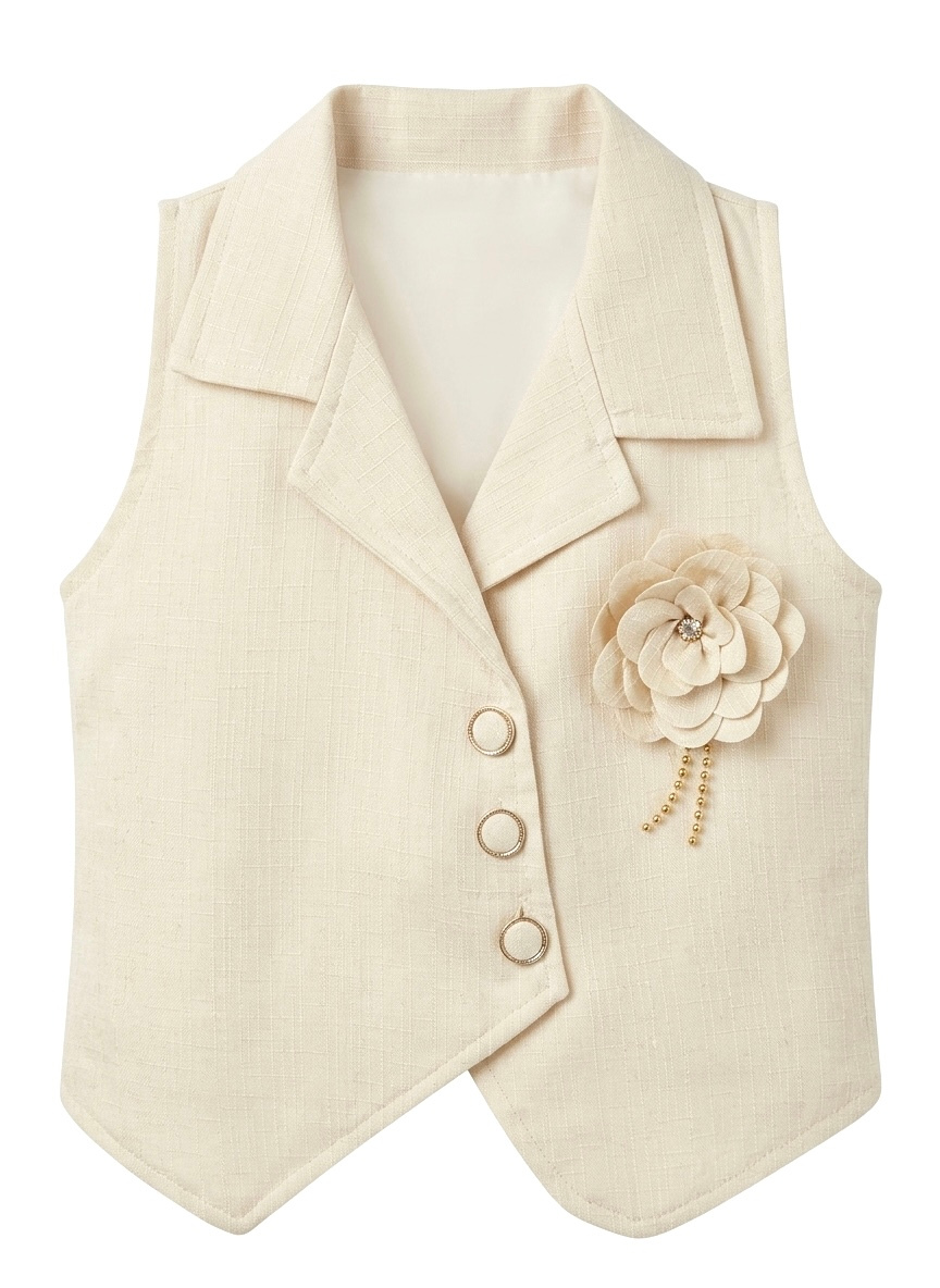Beige Cotton Linen Co-ord Set