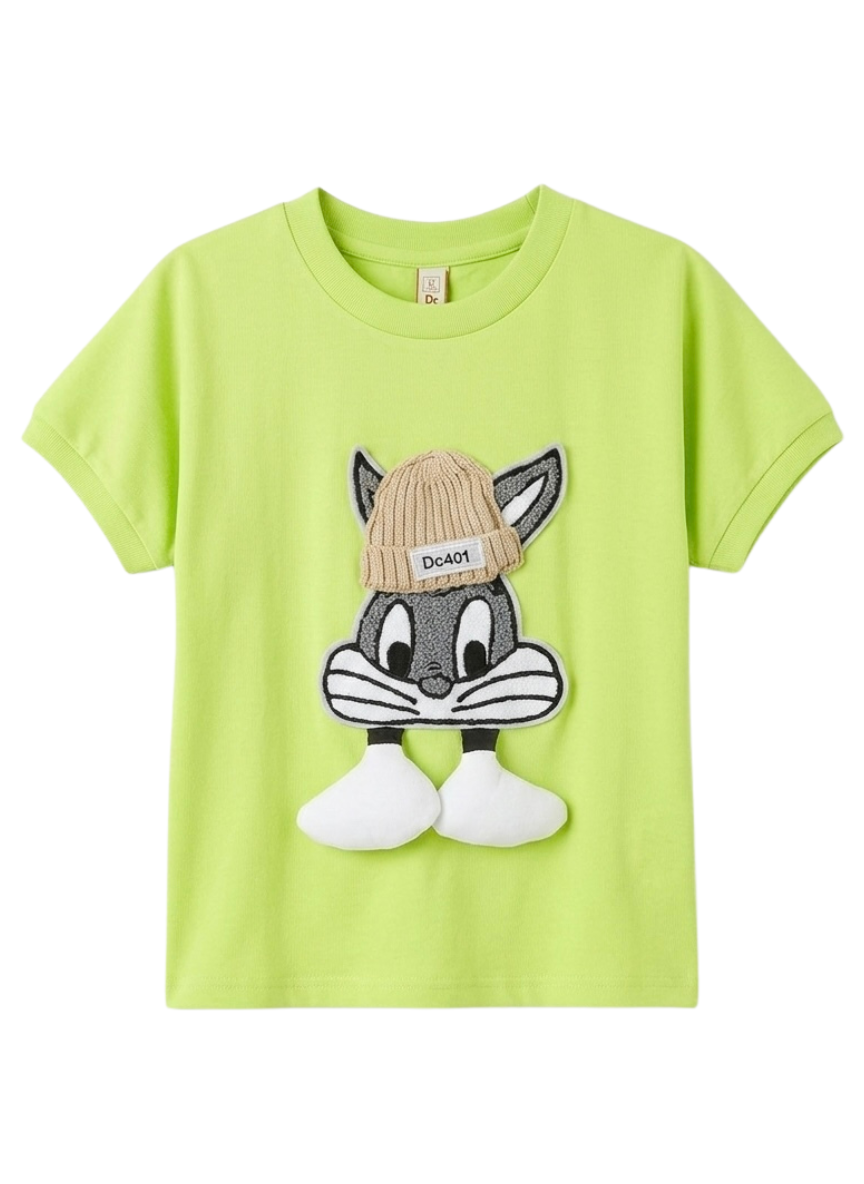 Green Bunny Printed T-Shirt (5–10 Years)