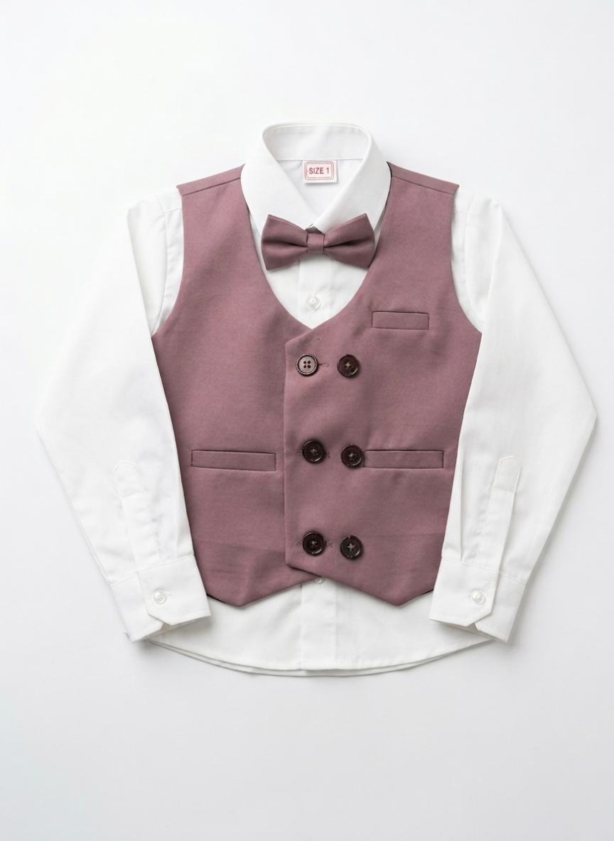 Boys Wine Coat Set