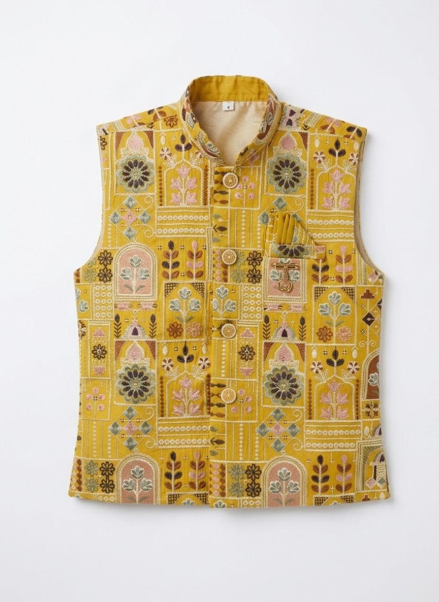 Mustard Yellow Boys Kurta Set