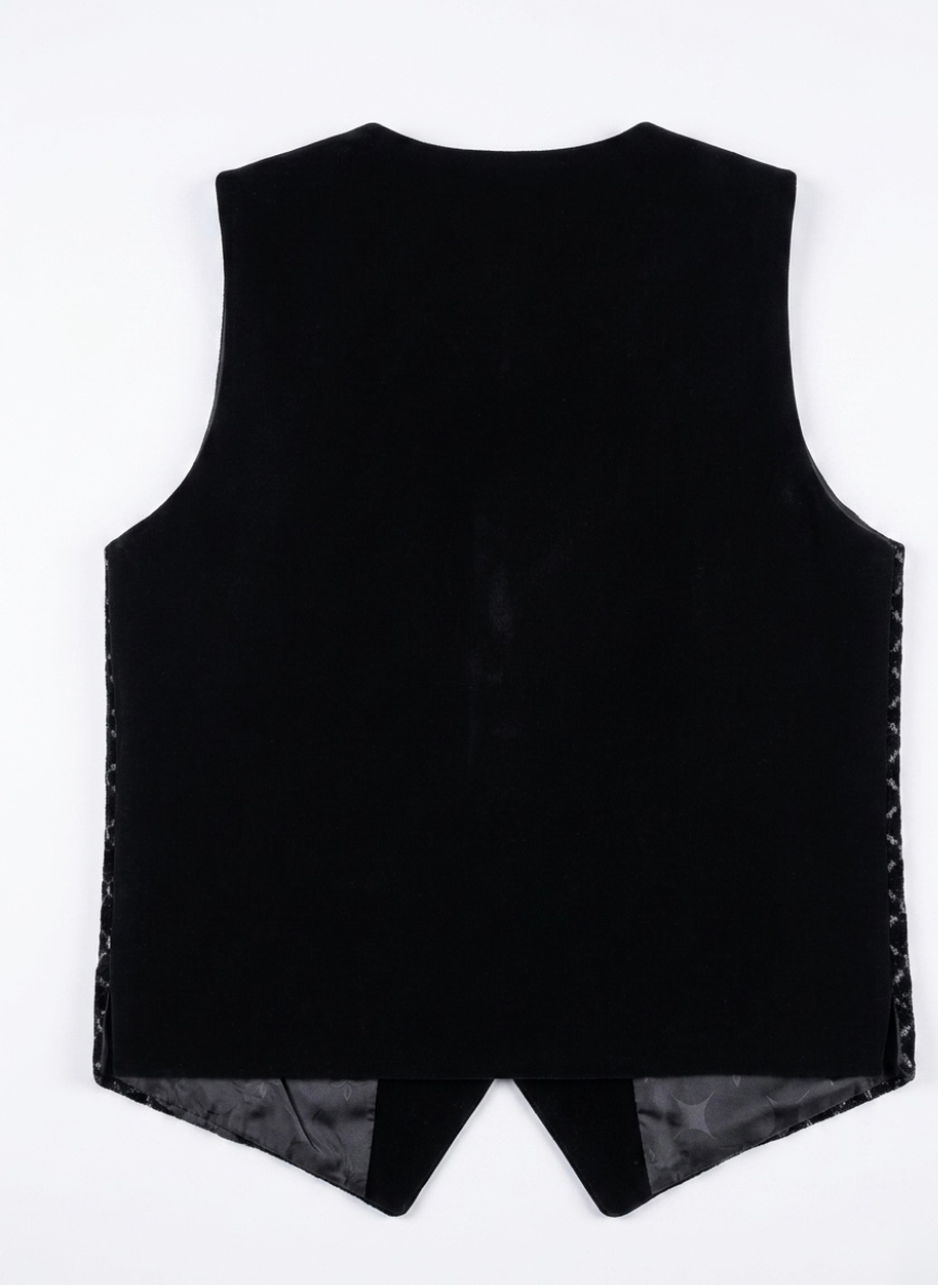 Black Velvet Waistcoat Set for Boys