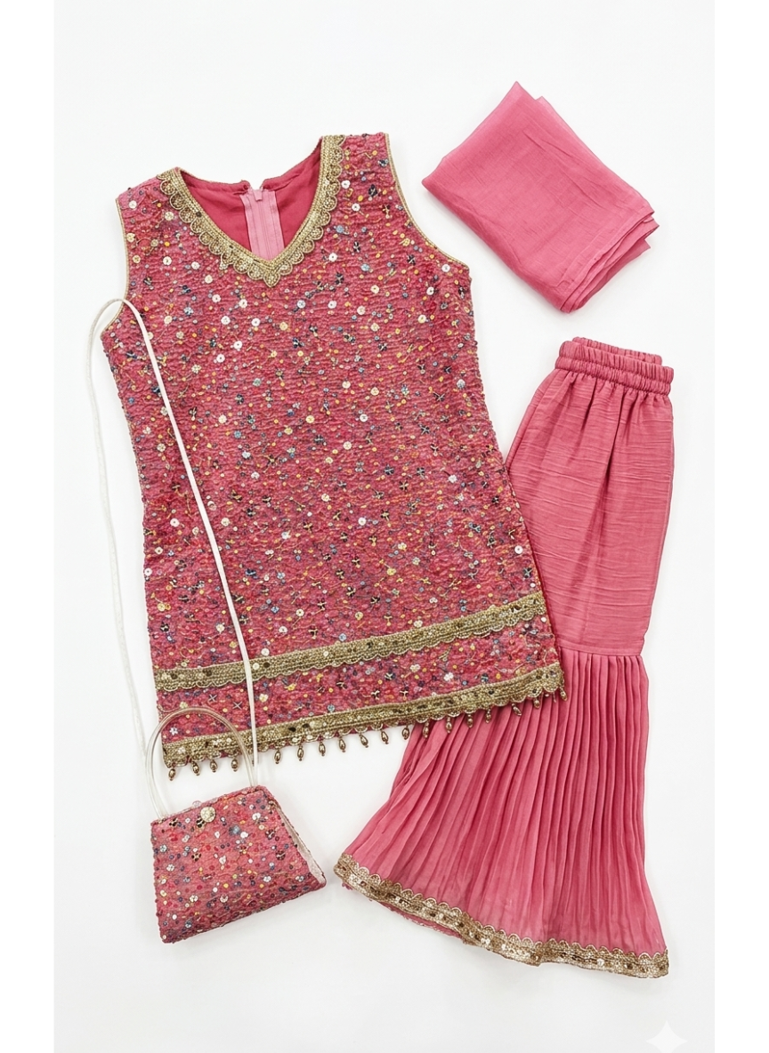 Pink Sharara Set (5–10 Years)