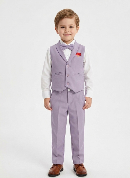Lavender Boys Waistcoat Set