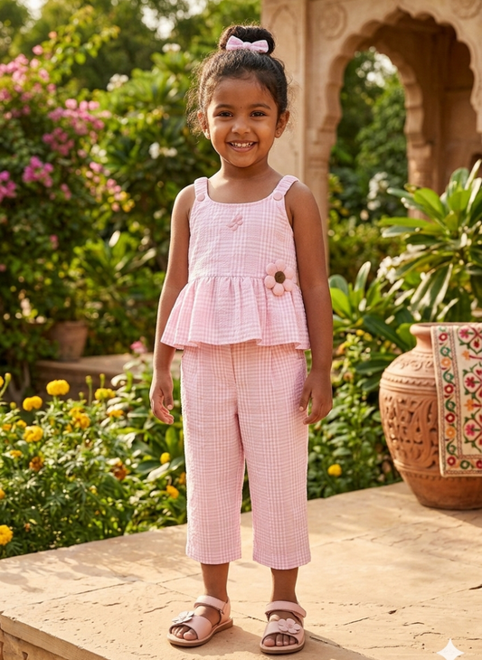 Pink Cotton Co-Ord Set
