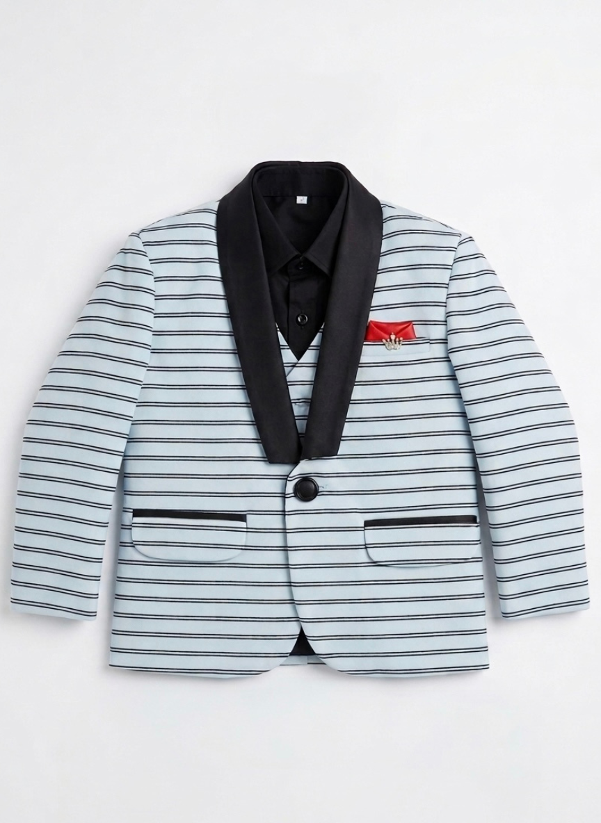 Light Blue 3-Piece Boys Coat Set