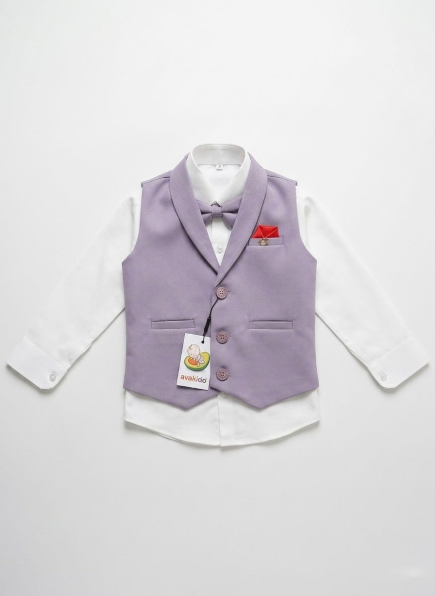 Lavender Boys Waistcoat Set