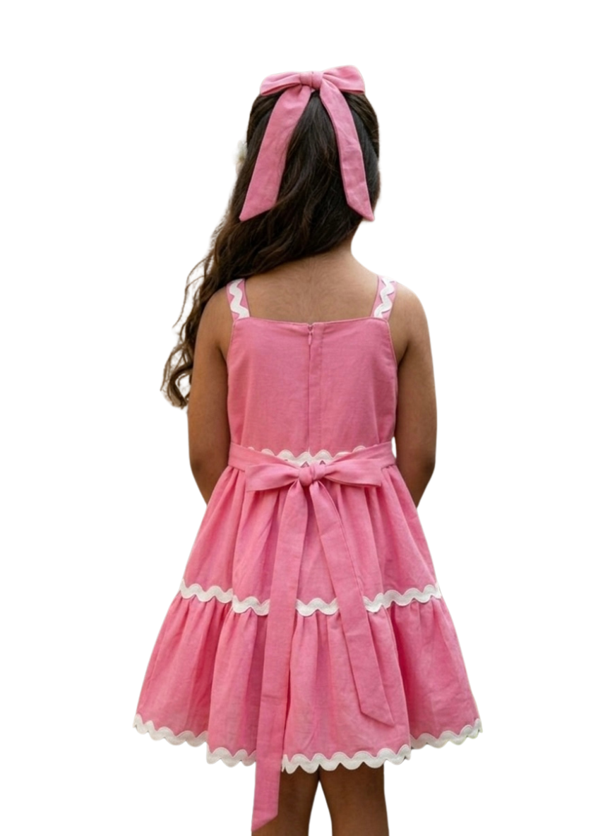 Pink Floral Cotton Dress