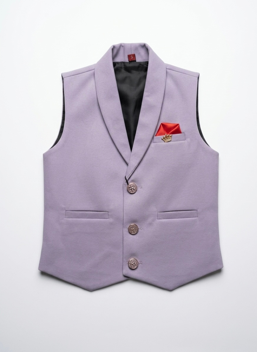 Lavender Boys Waistcoat Set