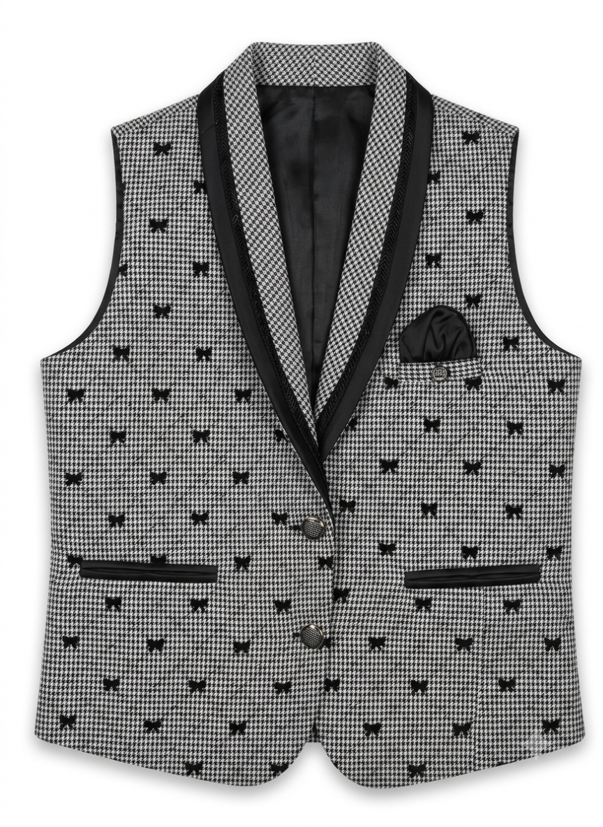 Black 4-Piece Waistcoat Suit Set
