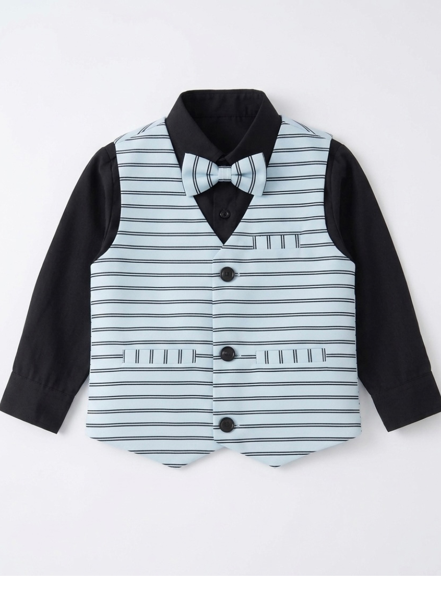 Light Blue 3-Piece Boys Coat Set