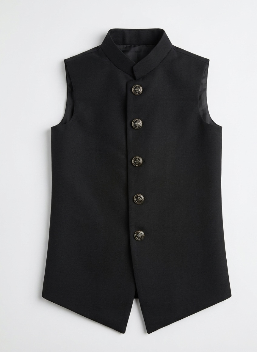 Boys Black IndoWestern Set