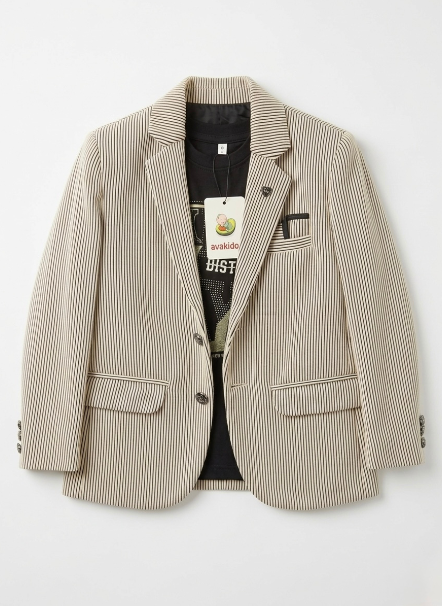 Beige Summer Blazer Set