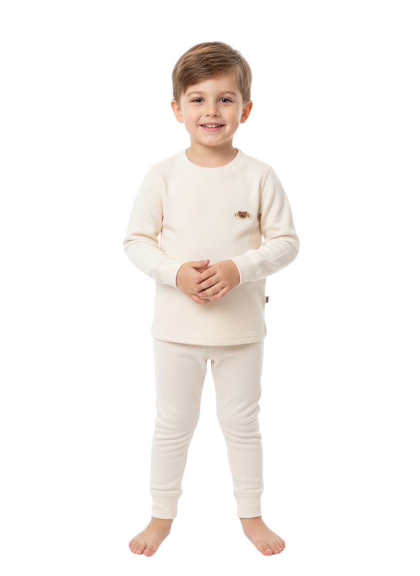 White Thermal Set for Kids (Winter Innerwear)