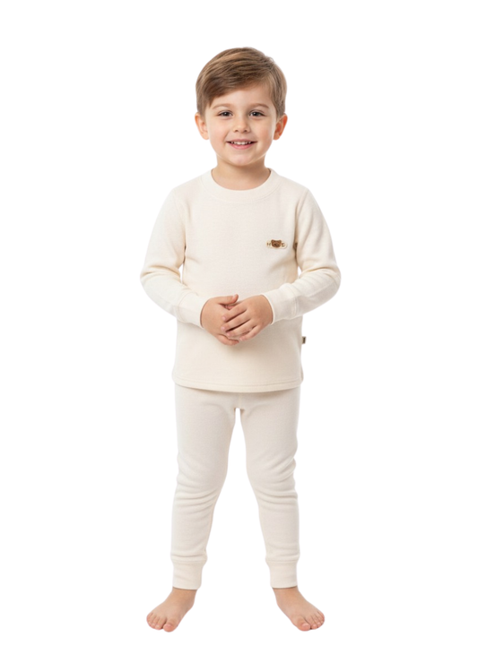 White Thermal Set for Kids (Winter Innerwear)