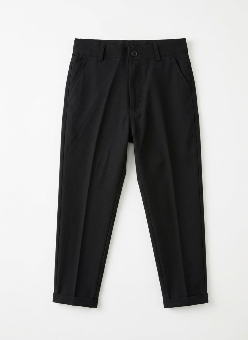 Boys Black 3-Piece Coat Set