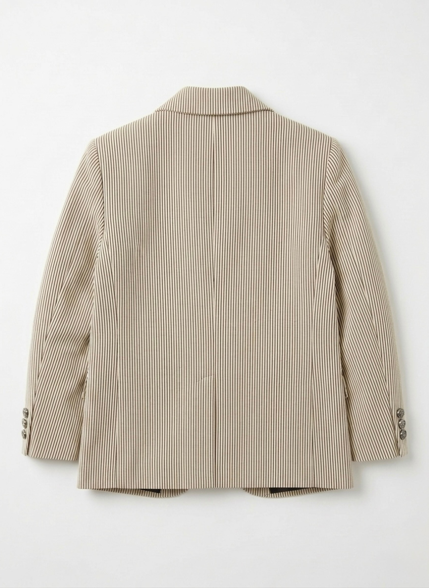 Beige Summer Blazer Set