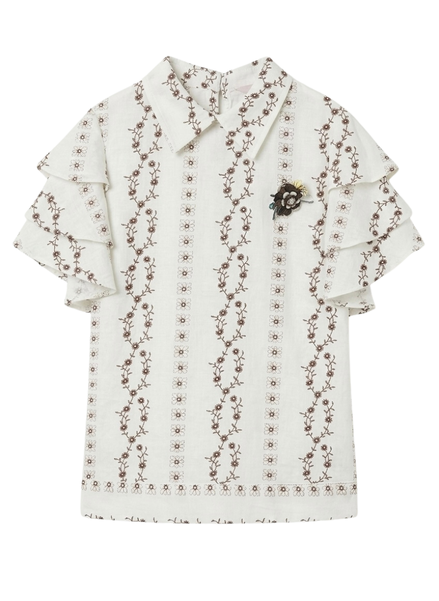 Brown Embroidered Co-Ord Set