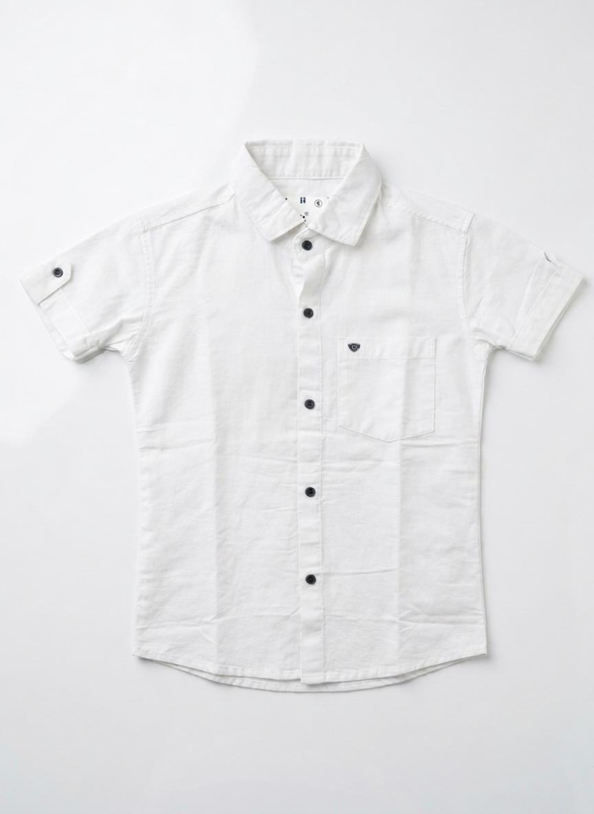 Boys White Casual Shirt