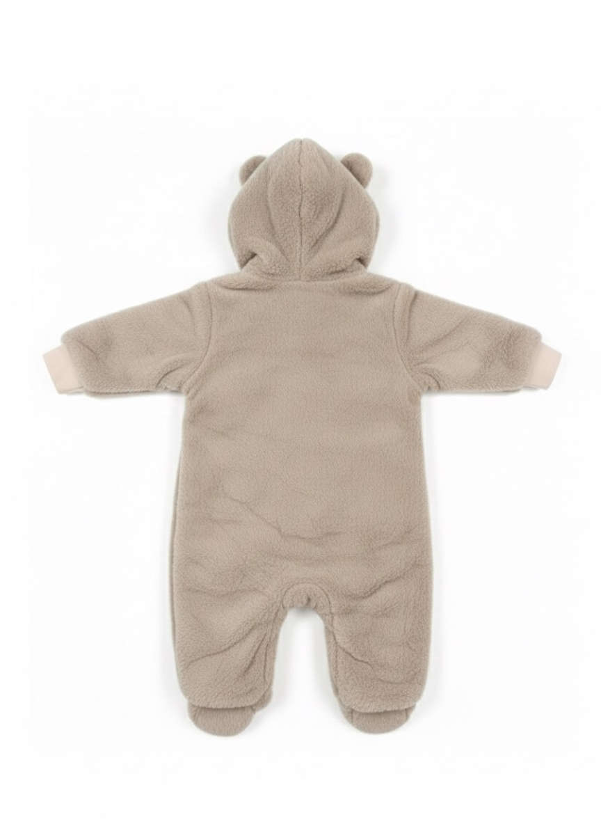 Teddy Brown Cotton Baby Romper