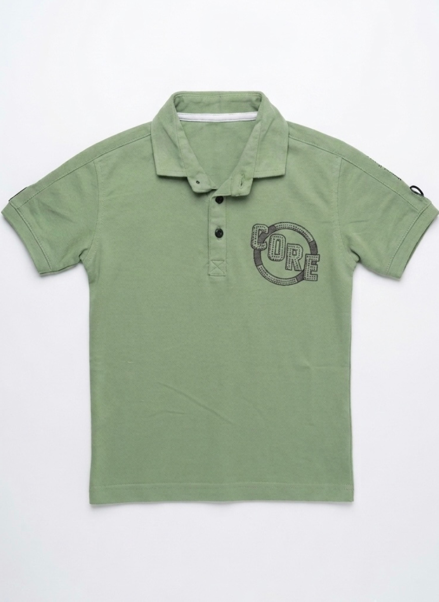 Green Polo Casual Shirt