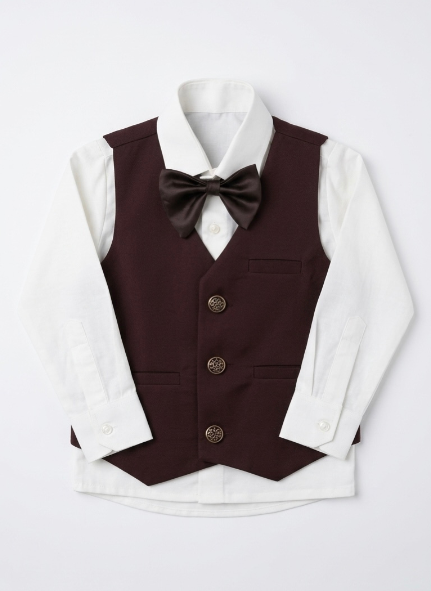 Boys Wine Coat Set