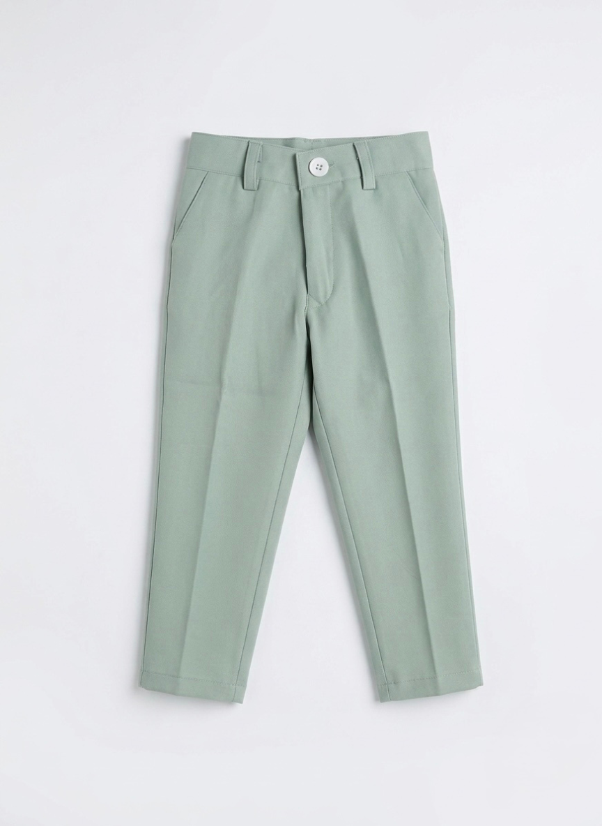 Pista Green Boys Waistcoat Set