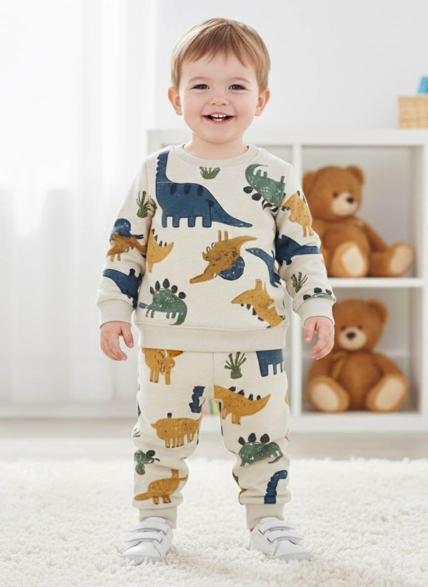 Boys Dino Fleece Track Suit