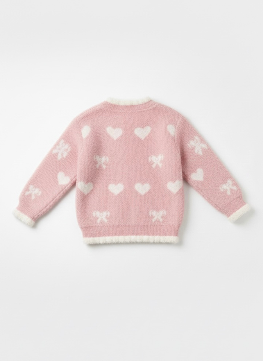 Pink Hair Fur Winter Sweater for Kids
