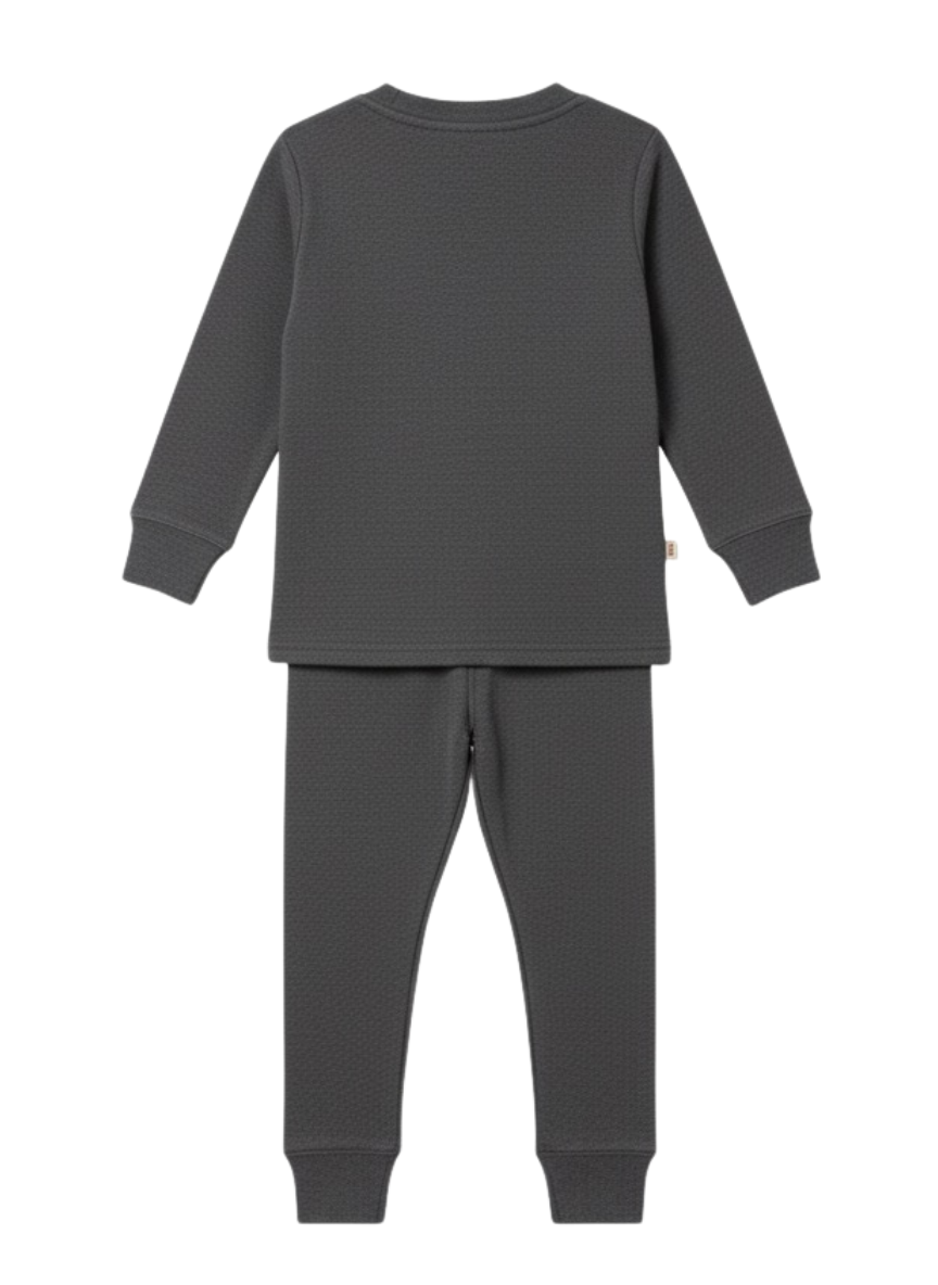 Dark Grey Thermal Set for Kids – Winter Innerwear (Top & Bottom)