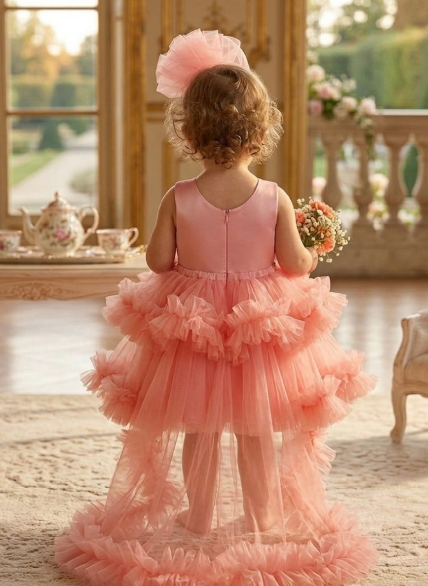 Pink Frill Princess Party Dress
