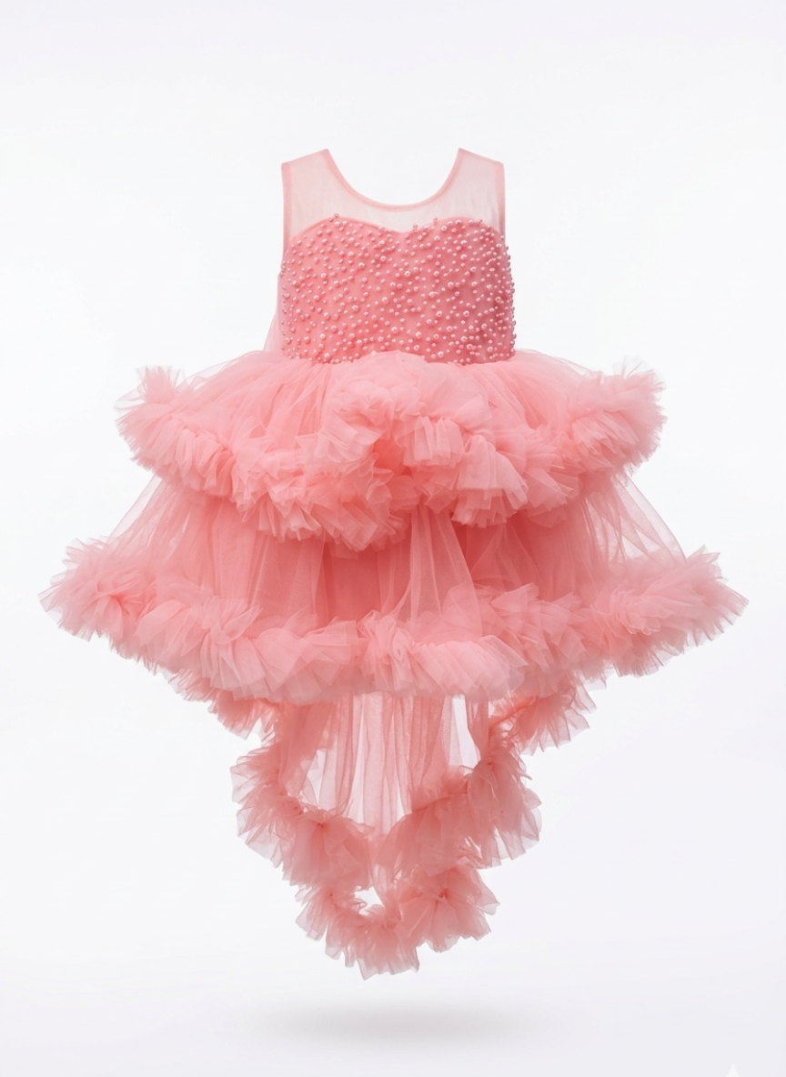 Pink Frill Princess Party Dress