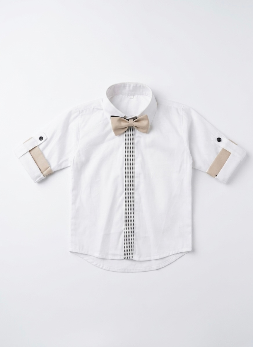 Beige Boys Waistcoat Set