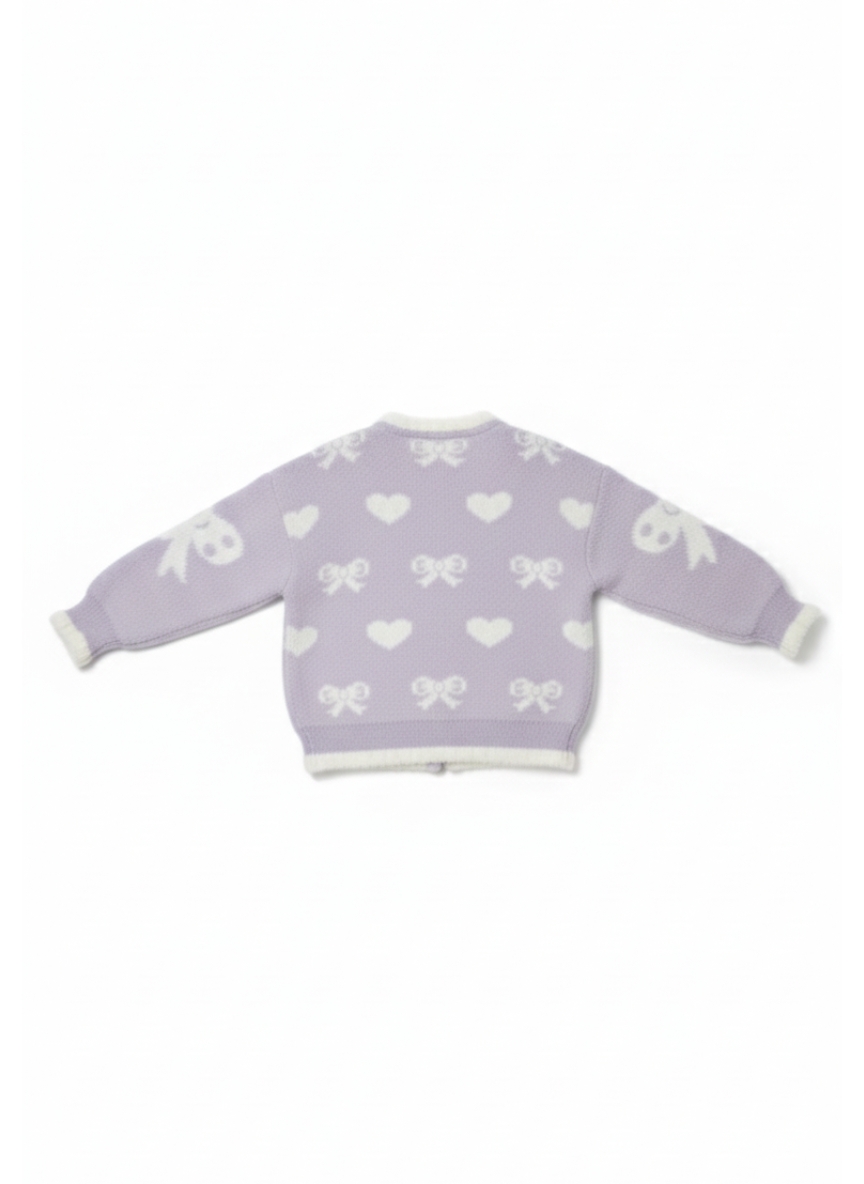 Lavender Hair Fur Winter Sweater for Kids