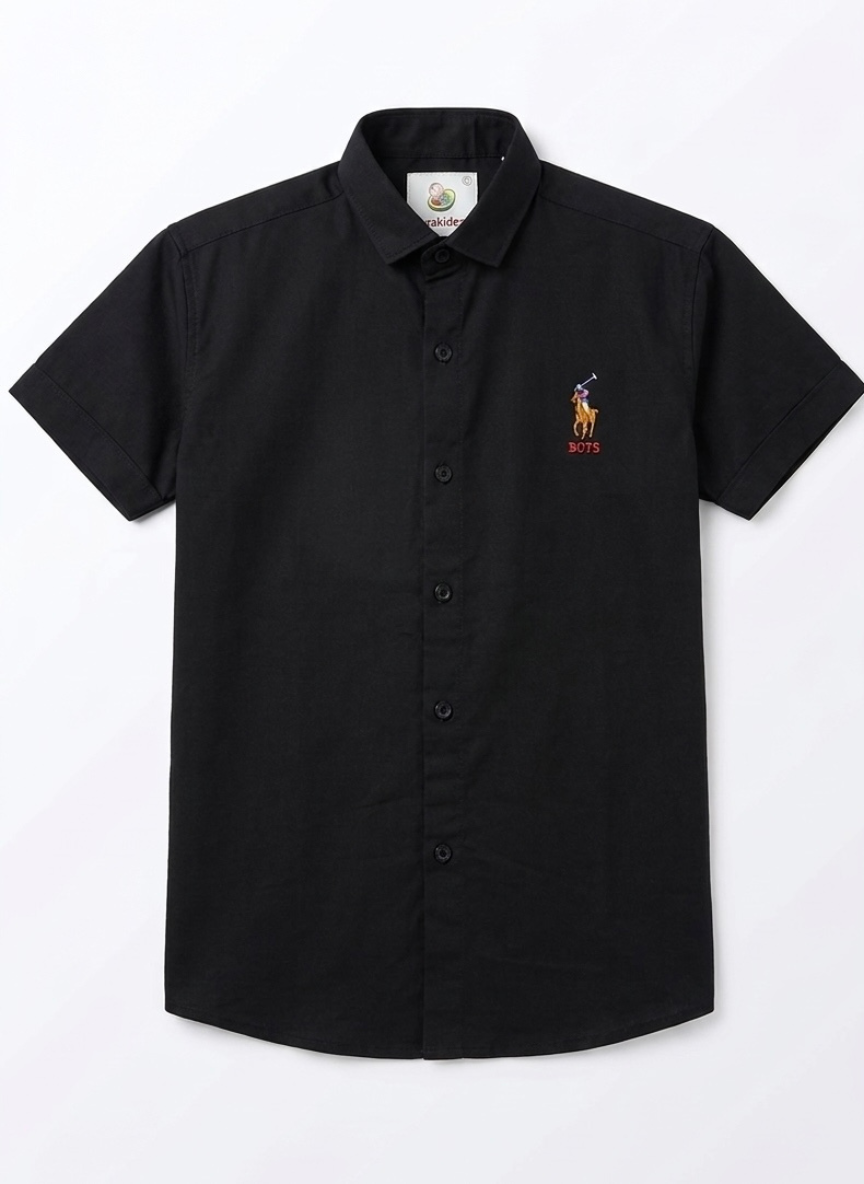 Boys Black Casual Shirt