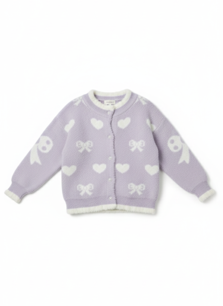 Lavender Hair Fur Winter Sweater for Kids