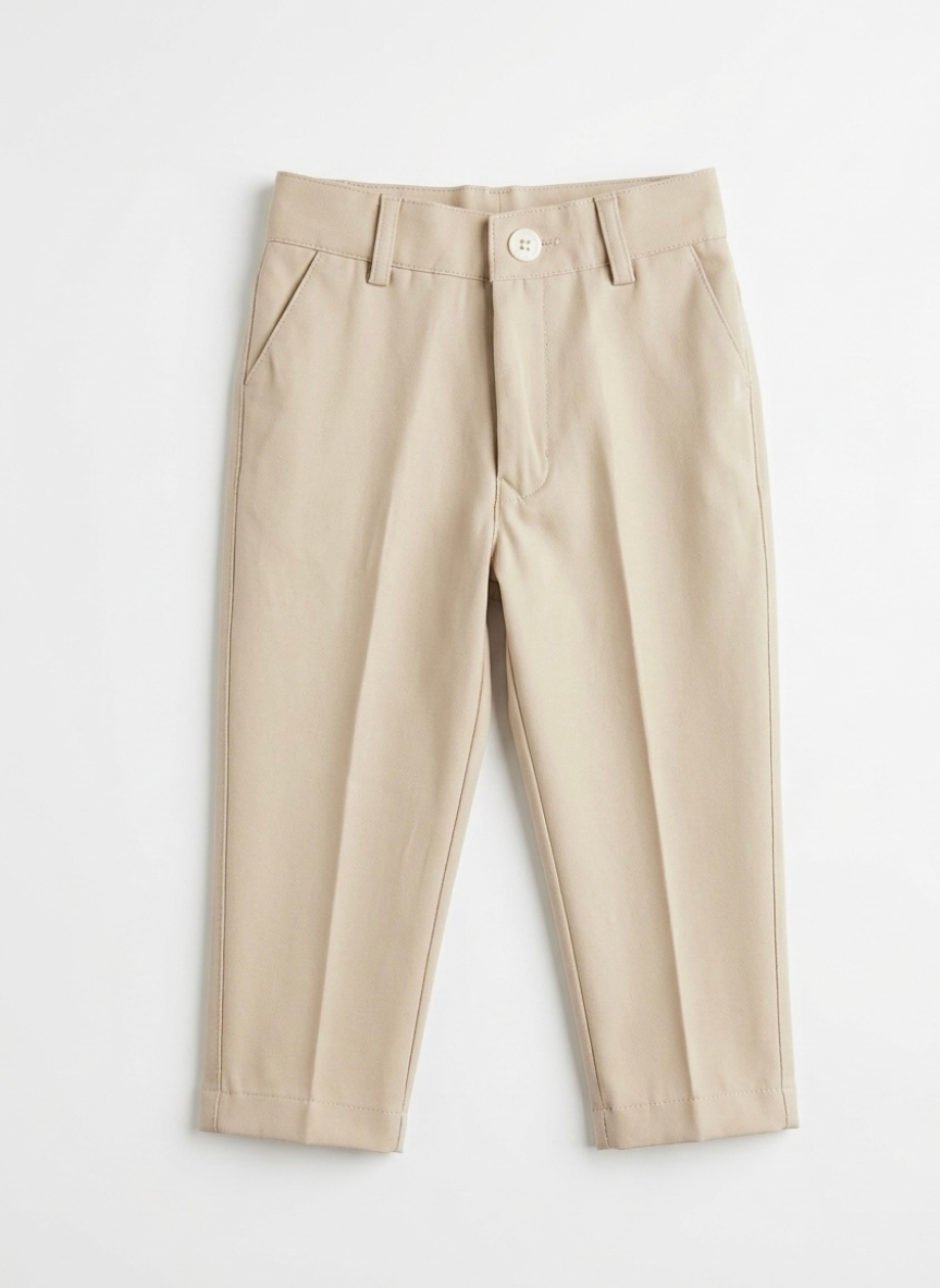 Beige Boys Waistcoat Set