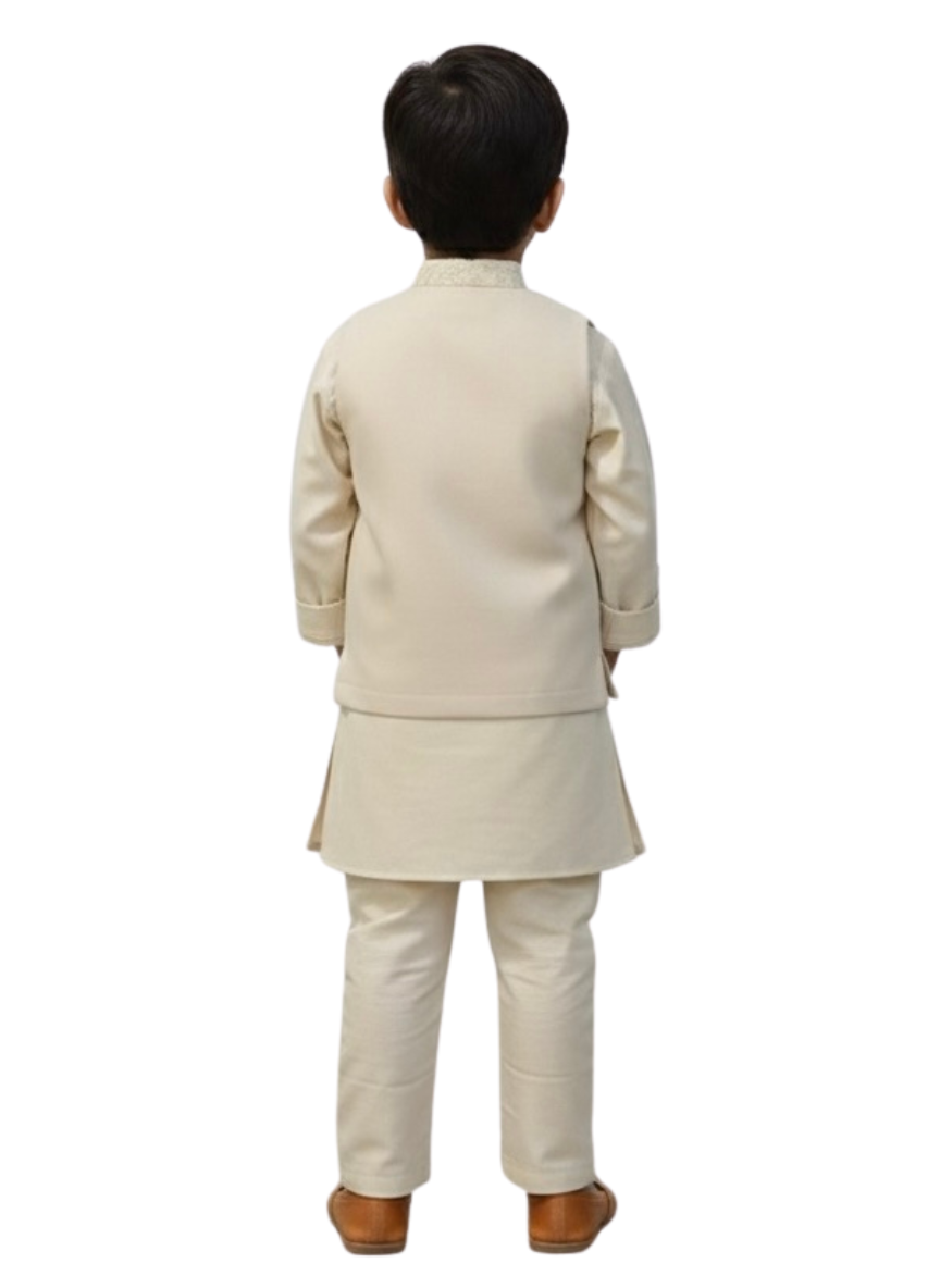 Boys Crème Kurta Set